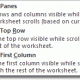 Freeze Panes in Excel 2010